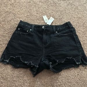 brand new aerie black jean shorts